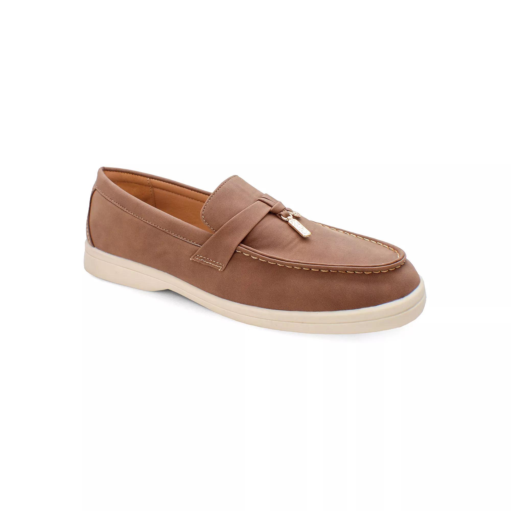 Yoki Carol-10 Women's Loafers with Buckle, Size: 8, Brown Product Image
