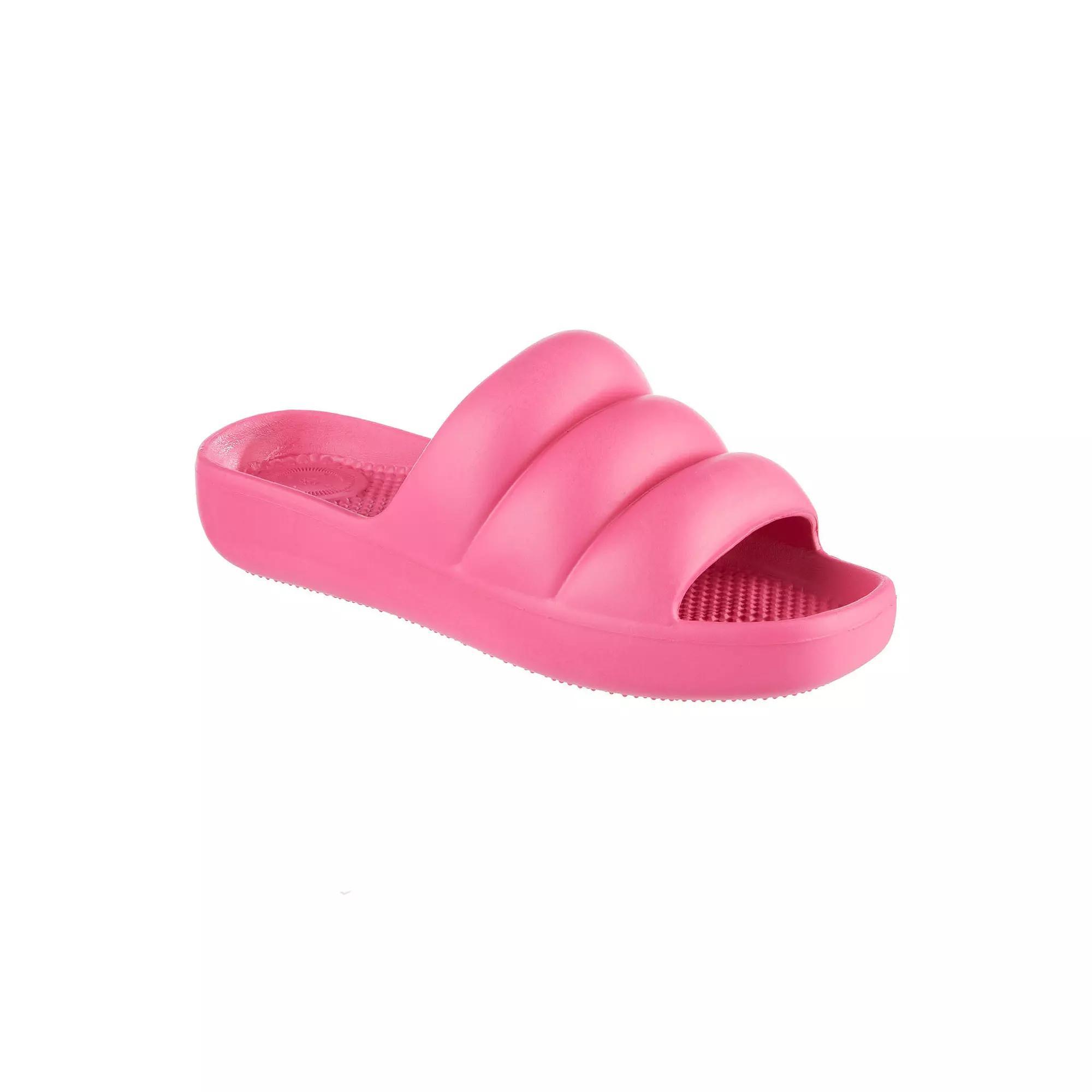 totes Women's Everywear® Molded Puffy Slide Sandals, Size: 9, Azalea Product Image