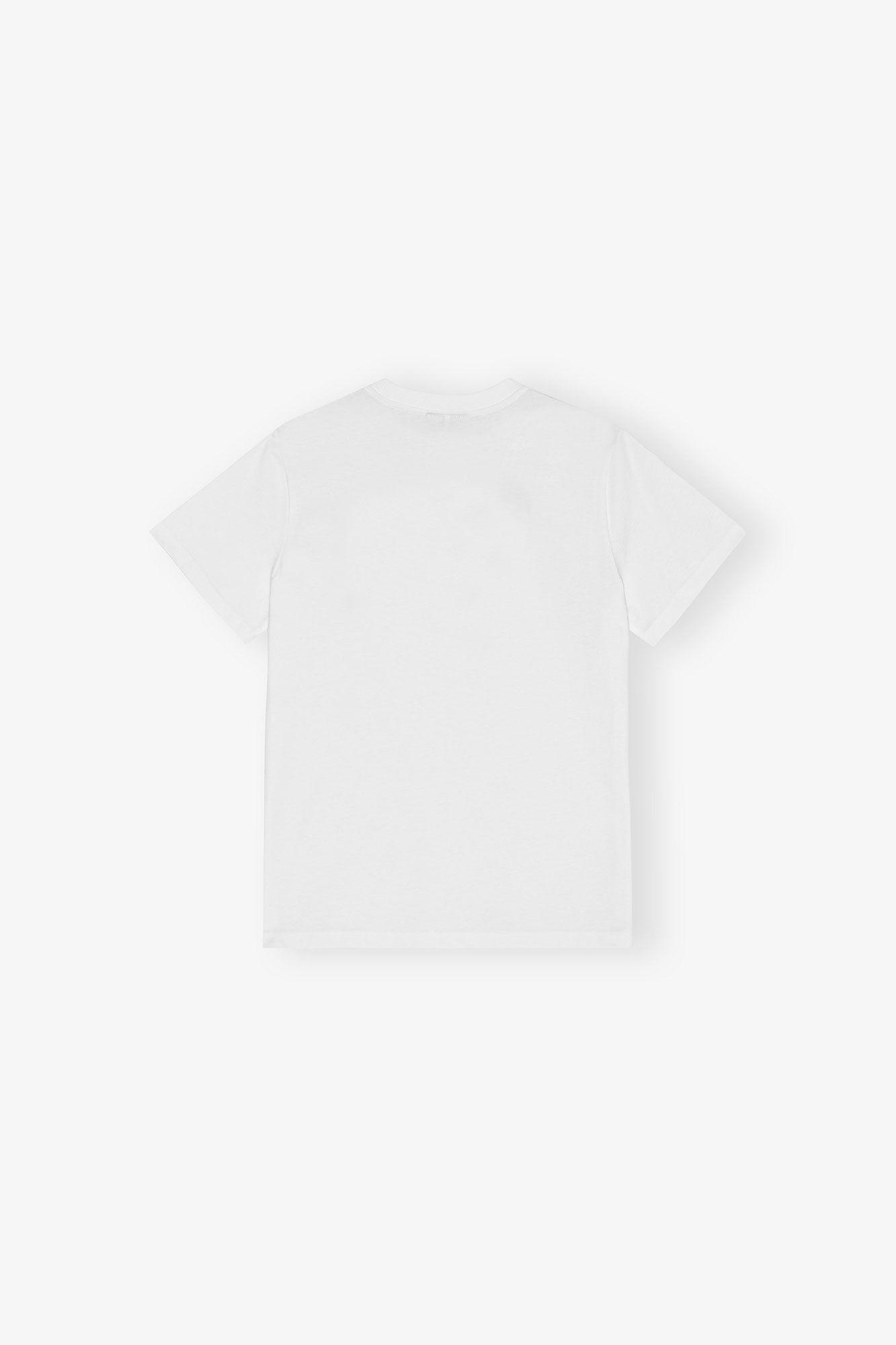 White Basic Jersey Cherry Relaxed T-shirt Product Image