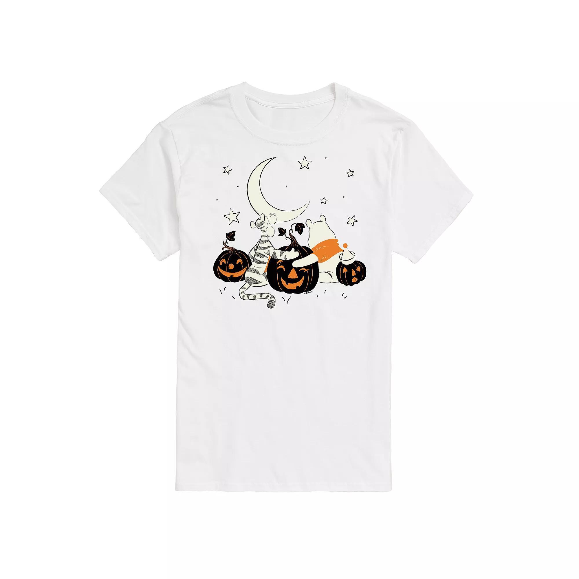Disneys Winnie the Pooh Mens Tigger & Pooh Pumpkins Graphic Tee Product Image