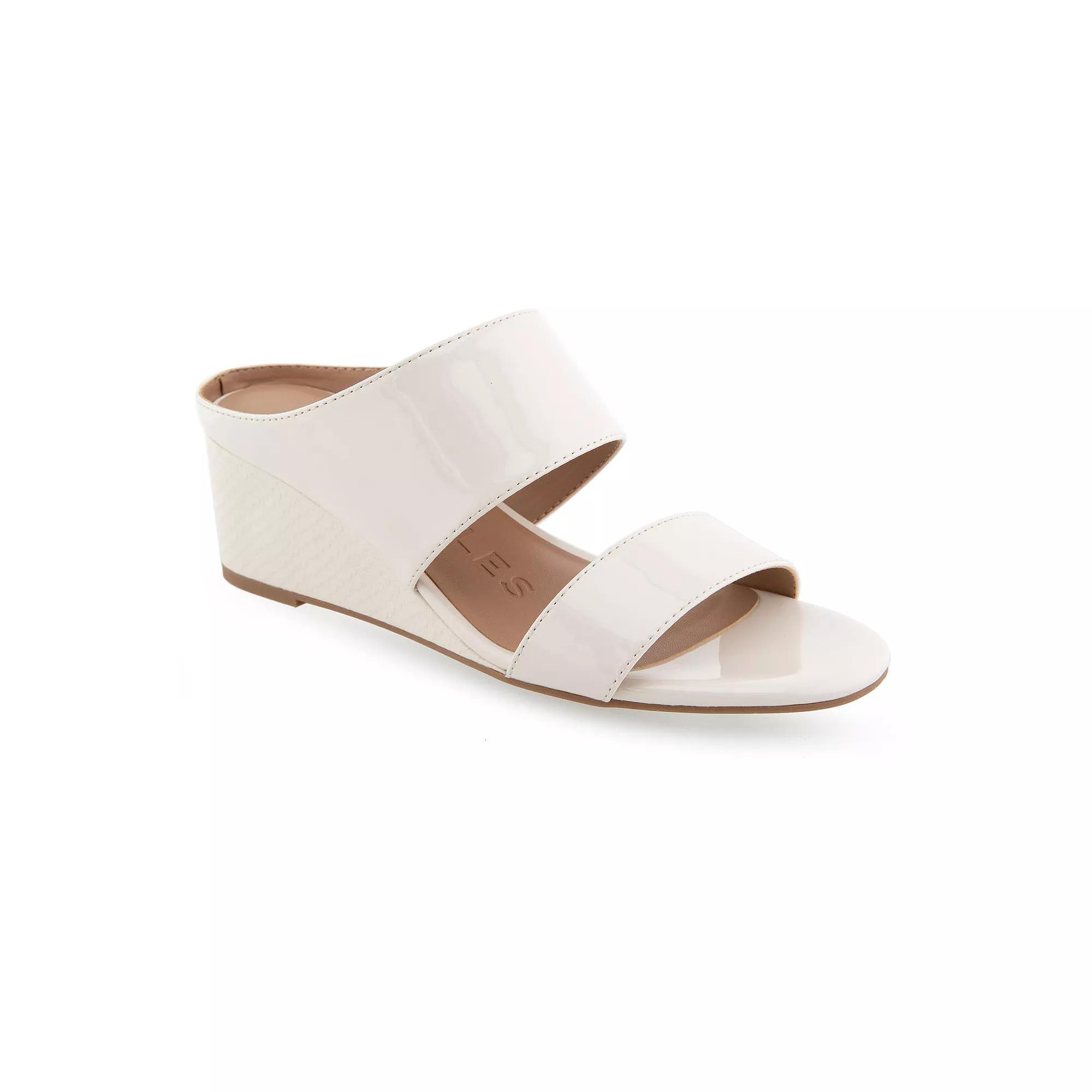Aerosoles Wheeler Women's Wedge Sandals, Size: 6.5, Eggnog Patent Pu Product Image