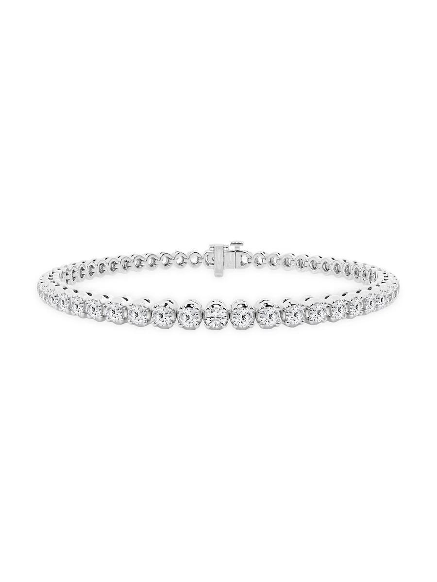 Womens Platinum & Round Lab-Grown Diamond 4-Prong Tennis Bracelet/1.00-10.00 TCW Product Image