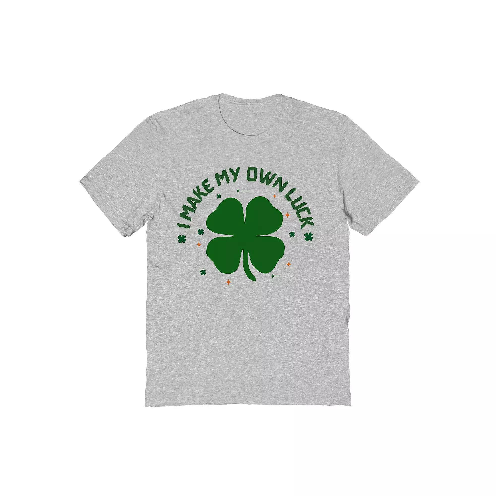 Men's I Make My Own Luck St. Patrick's Day Graphic Tee, Size: XXL, Sport Gray Product Image