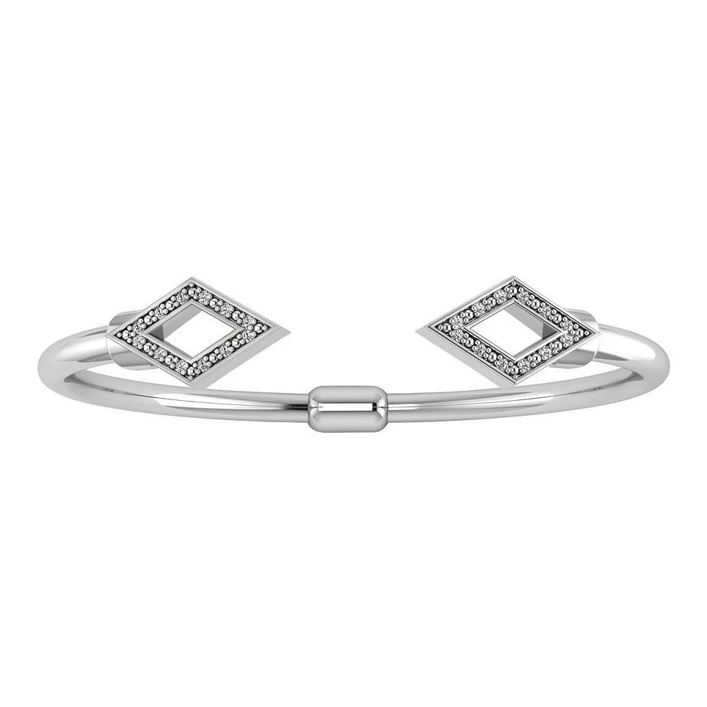 Sterling Silver Diamond Accent Bangle Bracelet, Women's Product Image