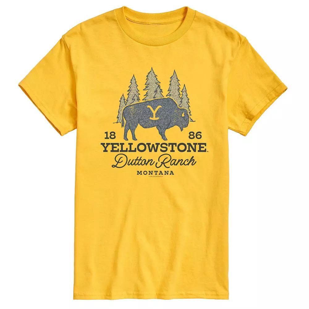Men's Yellowstone Dutton Ranch Bison Graphic Tee, Size: XL, Ivory Product Image