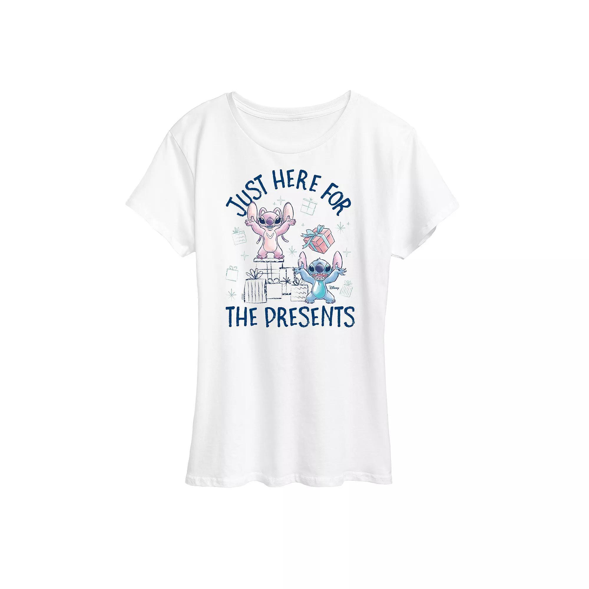 Disney's Lilo and Stitch Women's For The Presents Graphic Tee, Size: XL, White Product Image