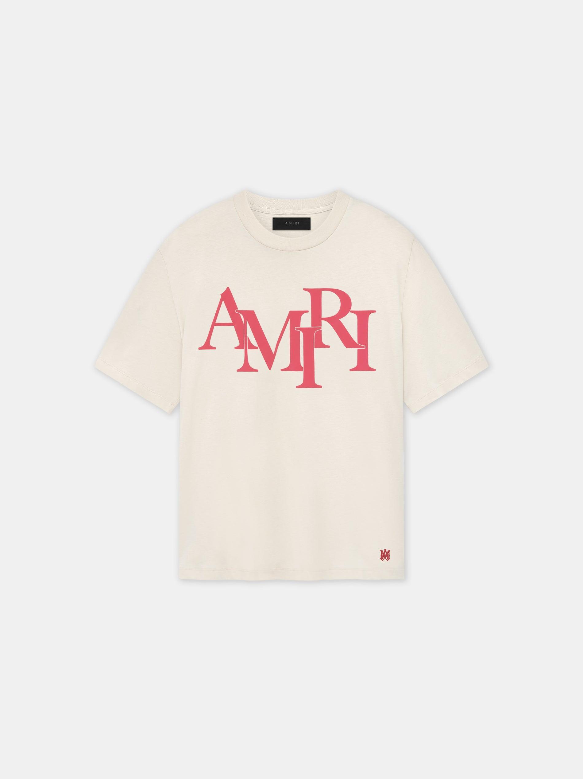 AMIRI STAGGERED TEE - Birch Male Product Image