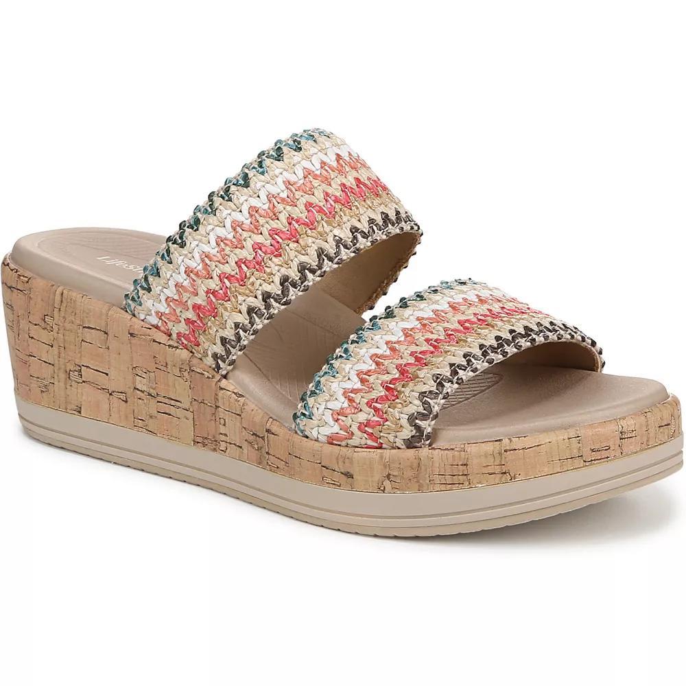 LifeStride Resort Women's Wedge Sandals, Size: 8 Wide, Pink Team Product Image