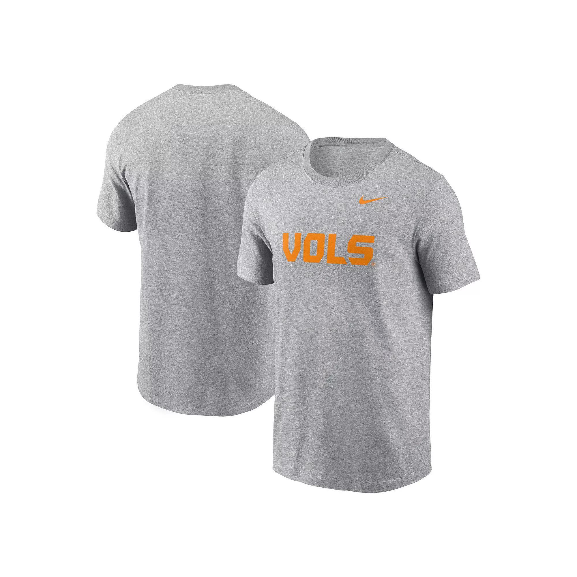 Men's Nike Heather Gray Tennessee Volunteers Primetime Alternate Logo T-Shirt, Size: Large, Grey Product Image
