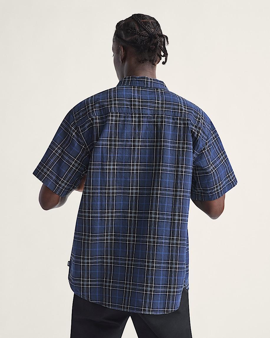 Lawson Plaid Button Up Shirt in Parisian Night Blue / Black| Vans US Product Image