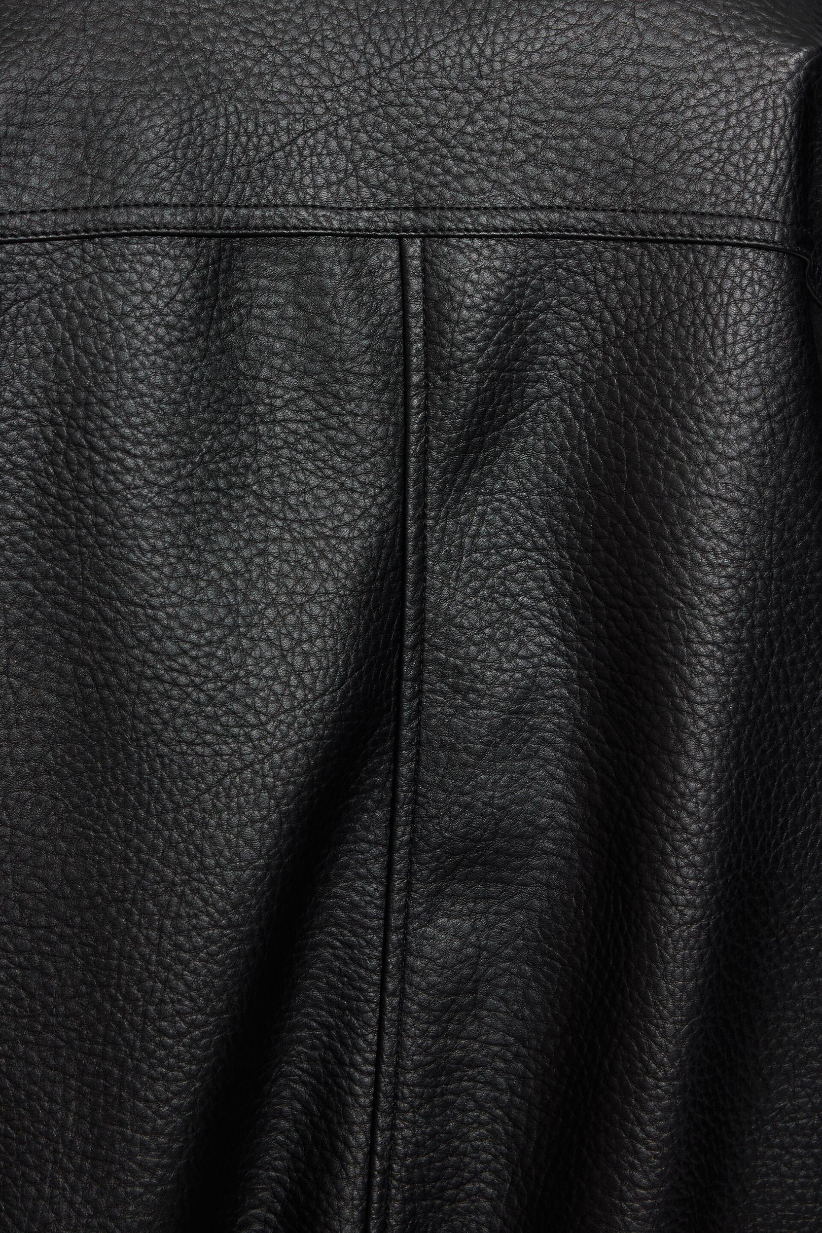 Oversized Faux Leather Bomber Product Image