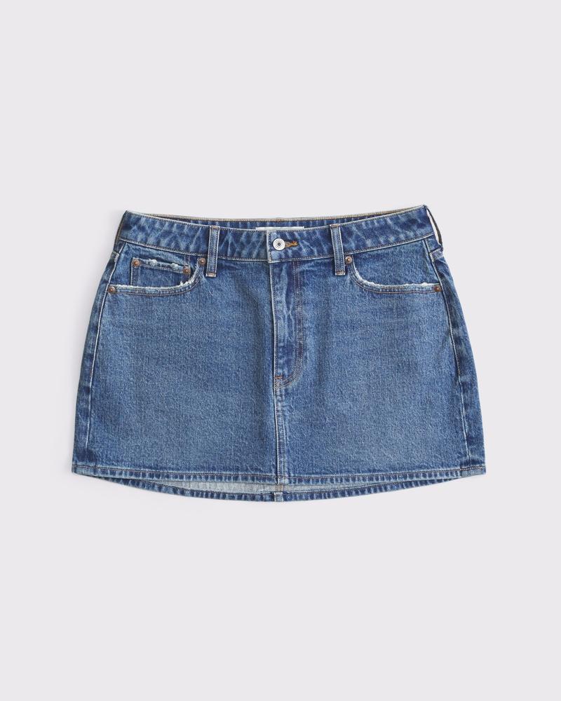 Curve Love Mid Rise Denim Mini Skirt Product Image