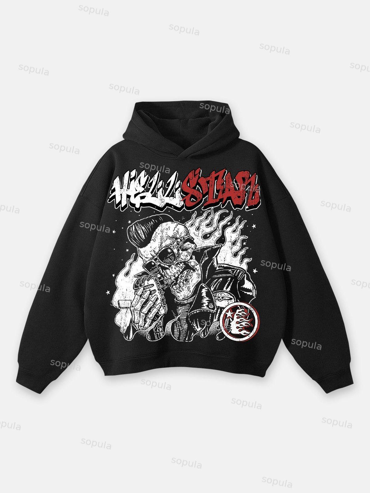 Sopula Jesus Retro Fade Portrait Graphic Hoodie Product Image