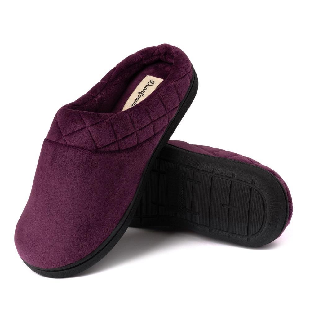 Dearfoams Darcy Velour Women's Clog Slippers, Size: XL Wide, Sleet Product Image