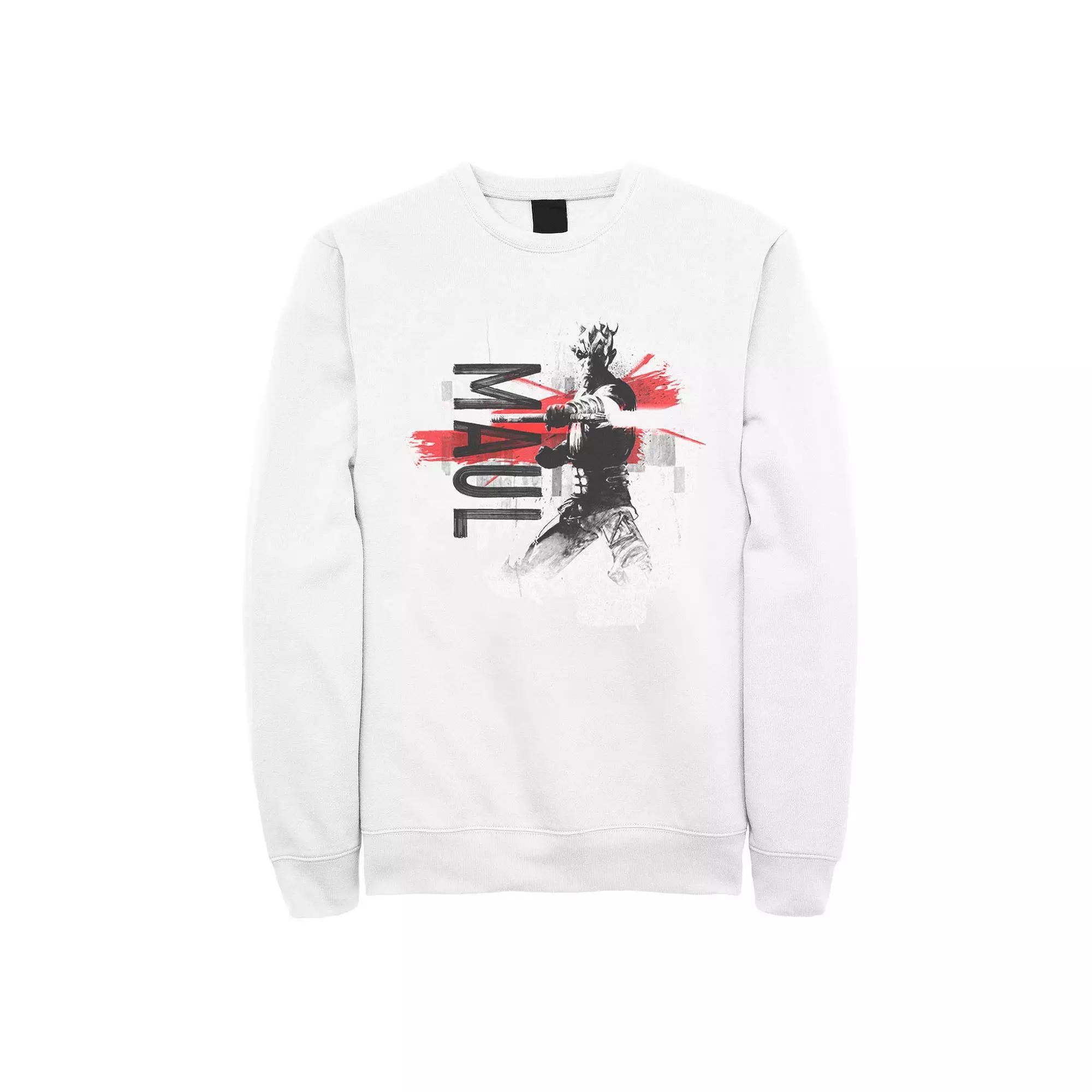 Men's Star Wars The Clone Wars Darth Maul Potrait Sweatshirt, Size: Small, White Product Image