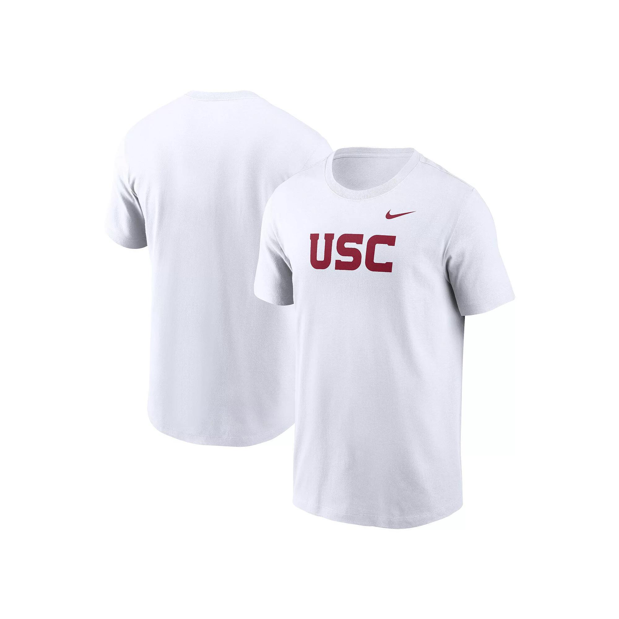 Men's Nike White USC Trojans Primetime Wordmark T-Shirt, Size: Large Product Image