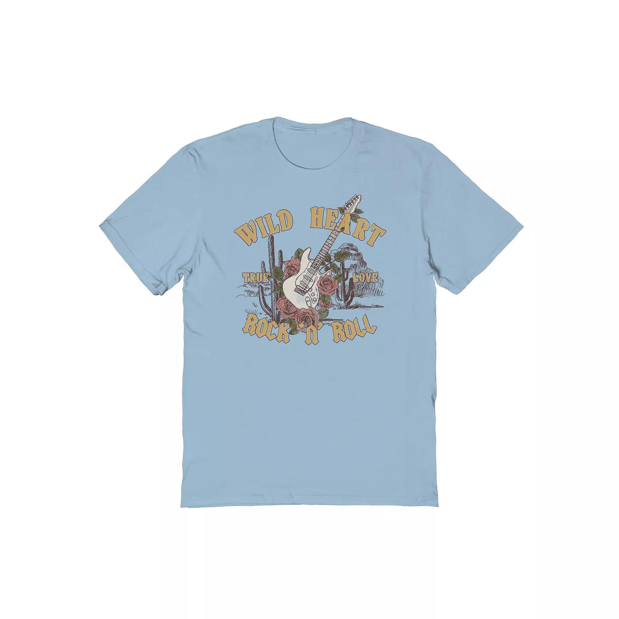 Men's COLAB89 by Threadless Wild Heart Graphic Tee, Size: Large, Light Blue Product Image