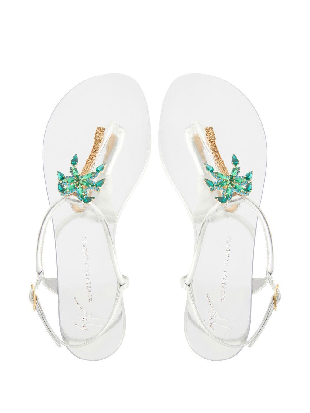 Venice Beach leather flat sandals Product Image