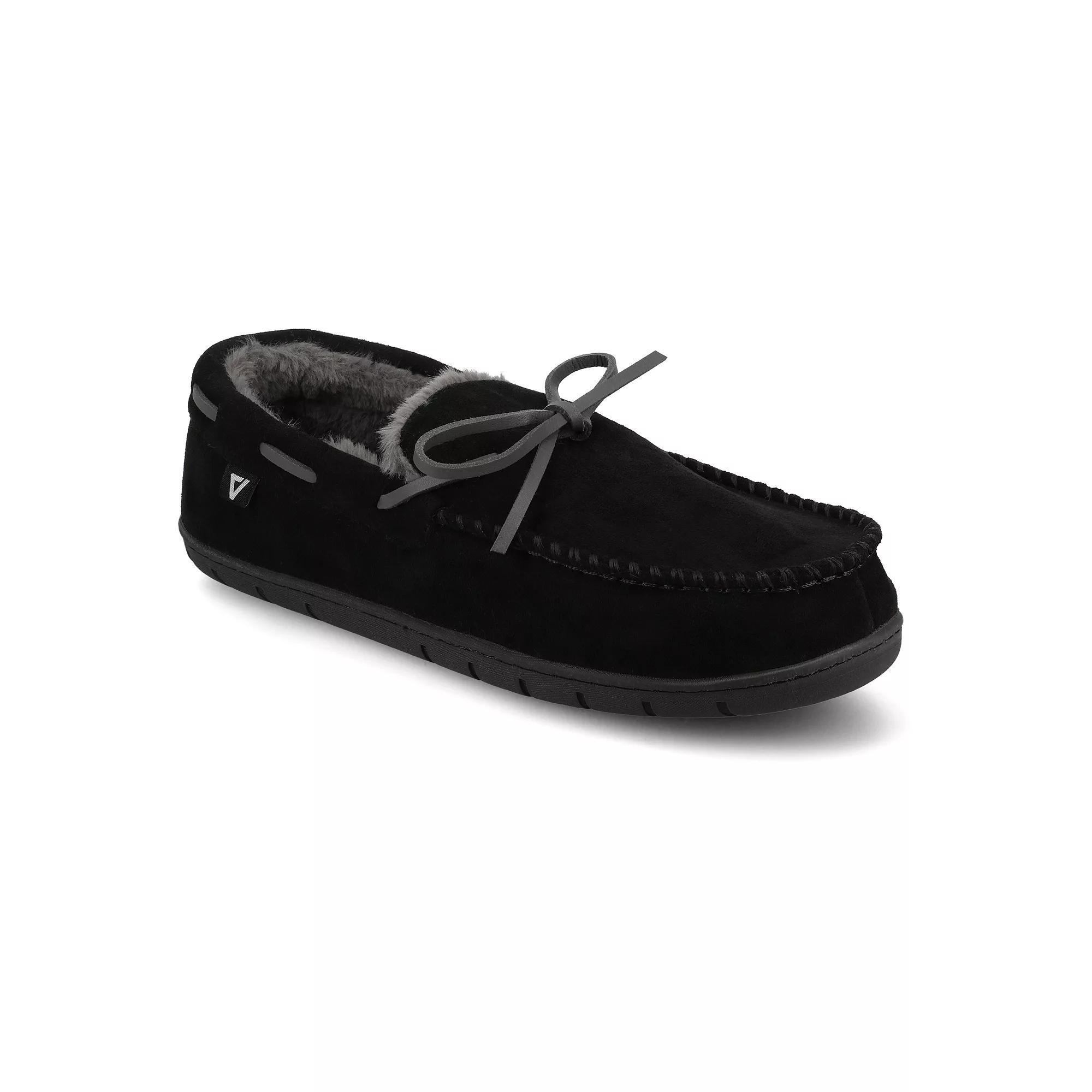 VANCE Hayden Men's Moccasin Slippers, Size: Small(7-8), Black Product Image