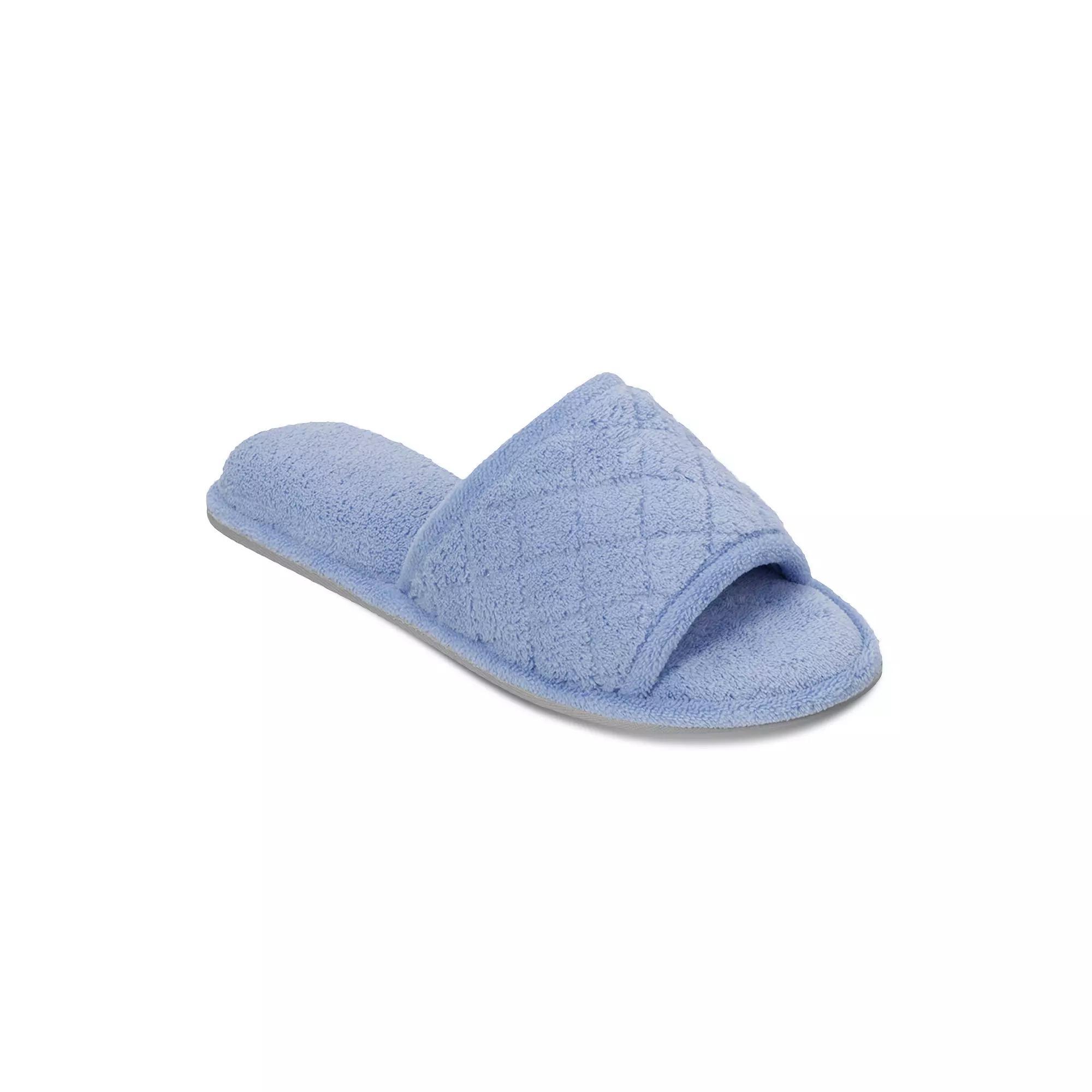 Dearfoams Microfiber Terry Quilted Womens Slide Slippers Product Image