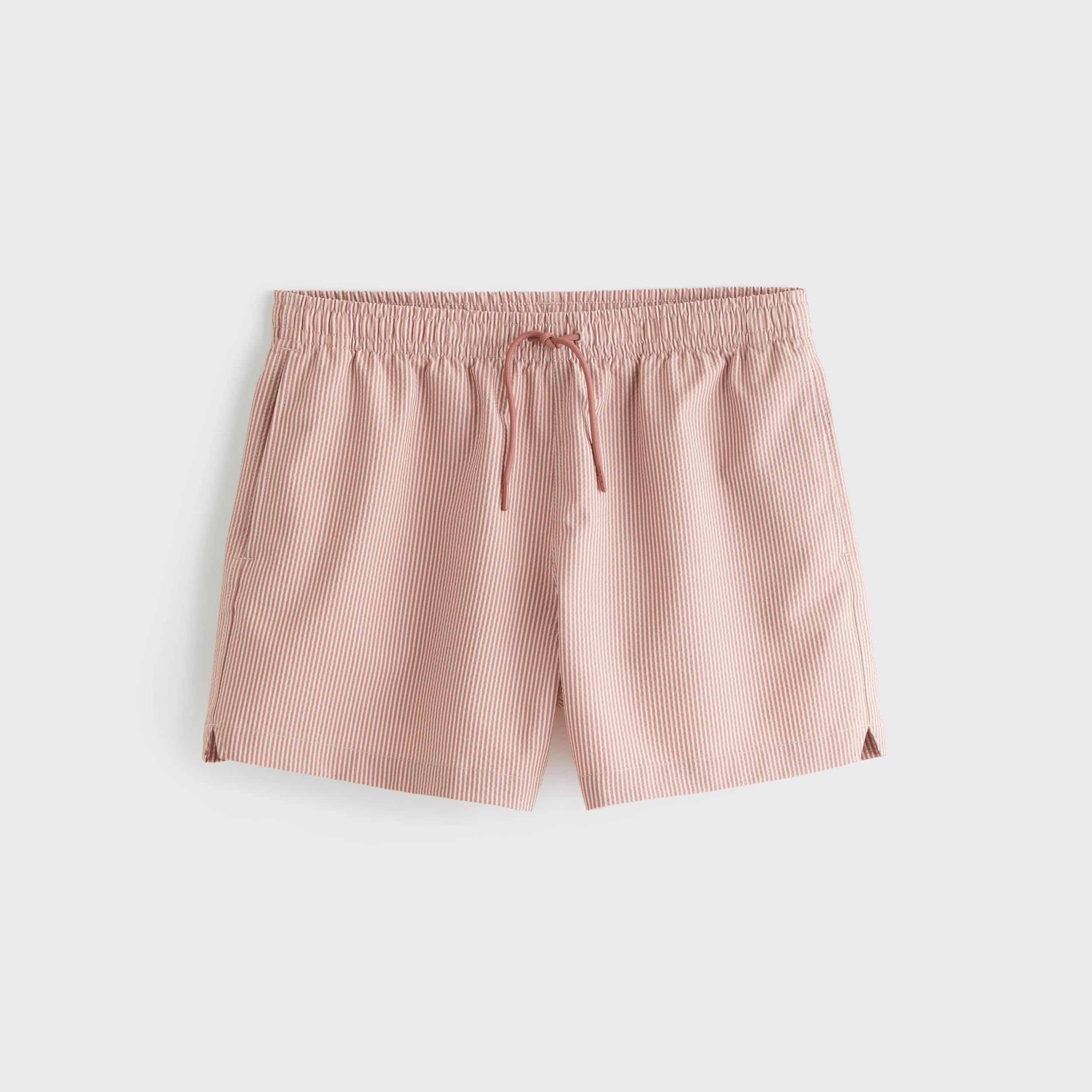 Pull-On Wide Seersucker Swim Trunk Product Image