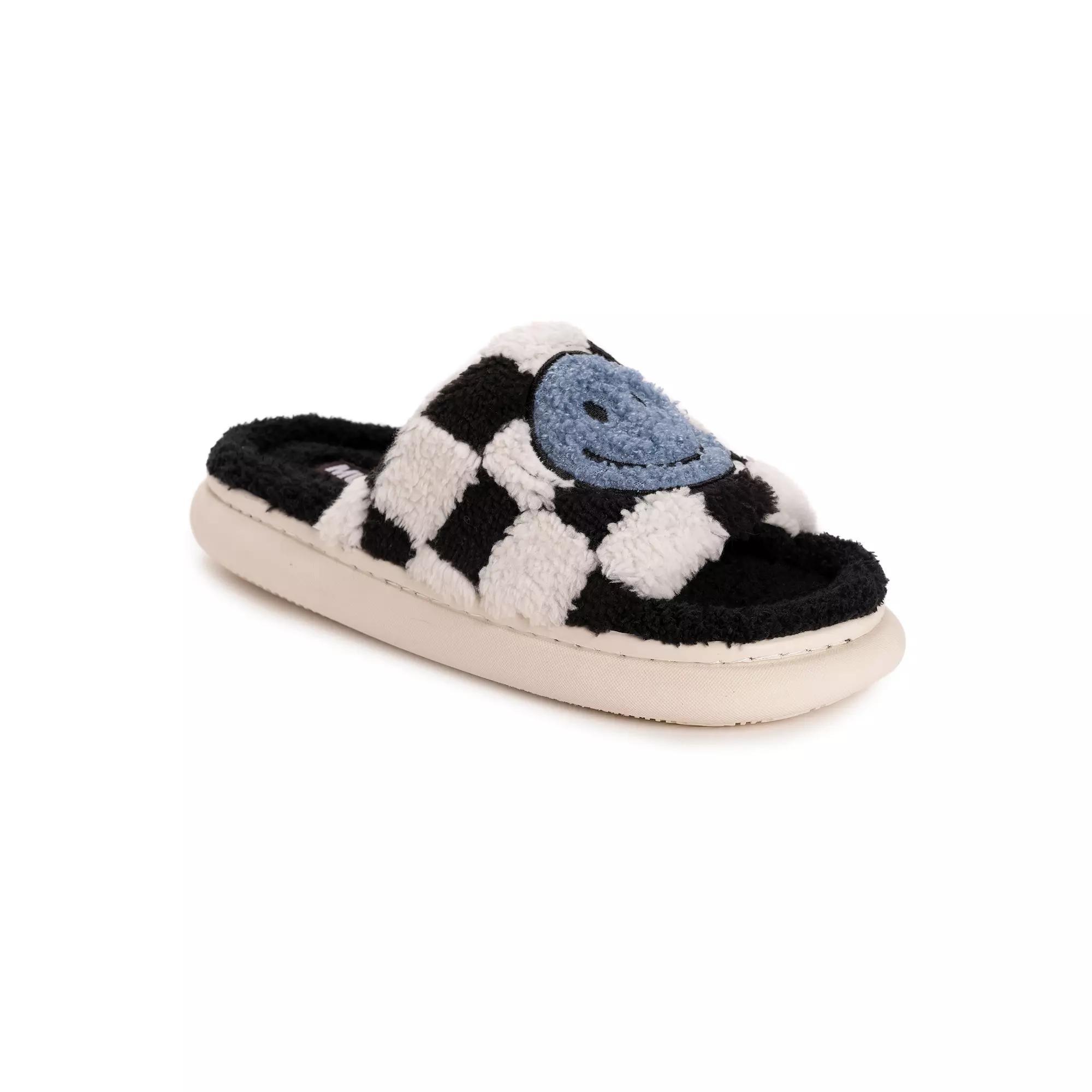MUK LUKS Marsai Women's Slippers, Size: Large, Black Smiley Product Image