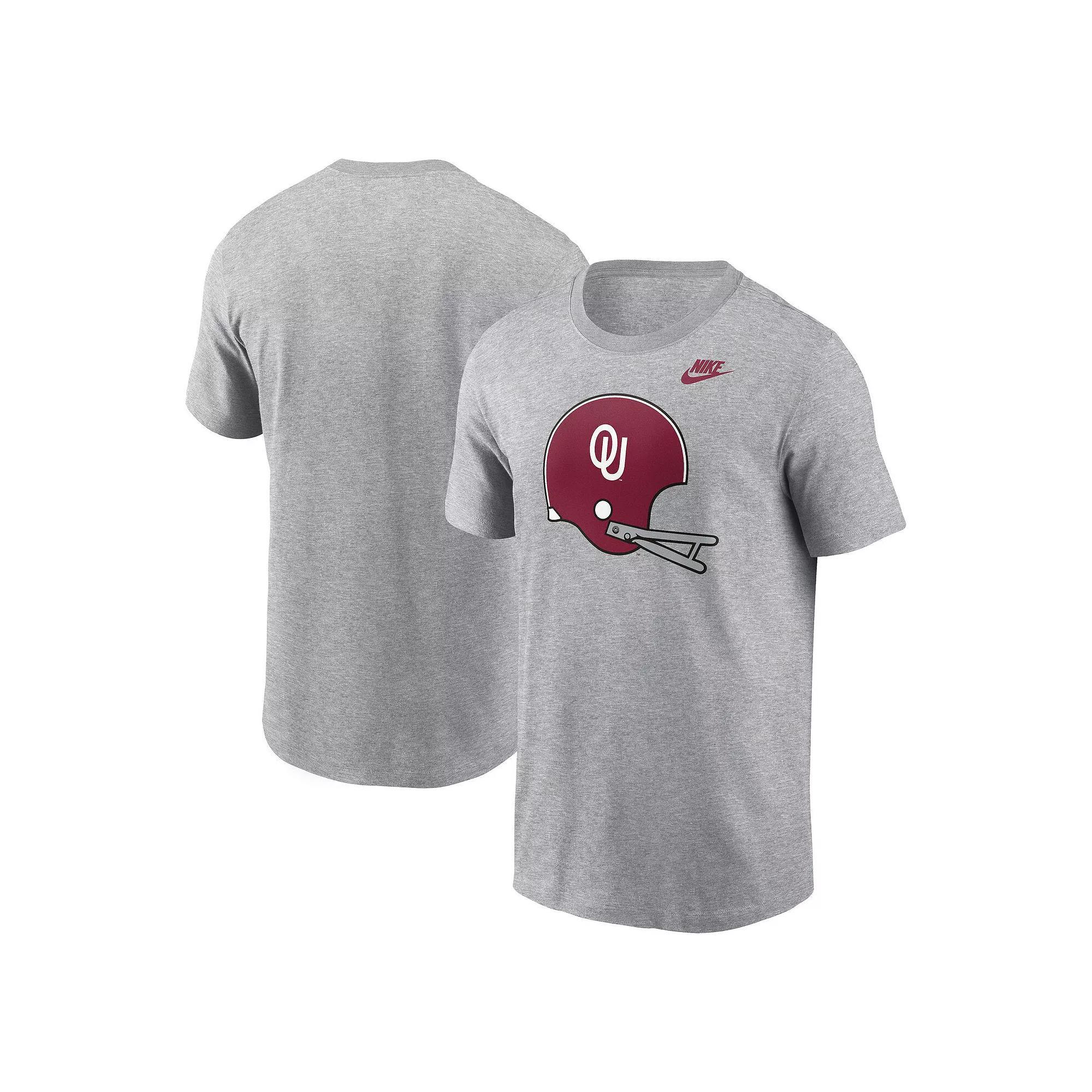 Men's Nike Heather Gray Oklahoma Sooners Legacy Helmet T-Shirt, Size: 2XL, Grey Product Image