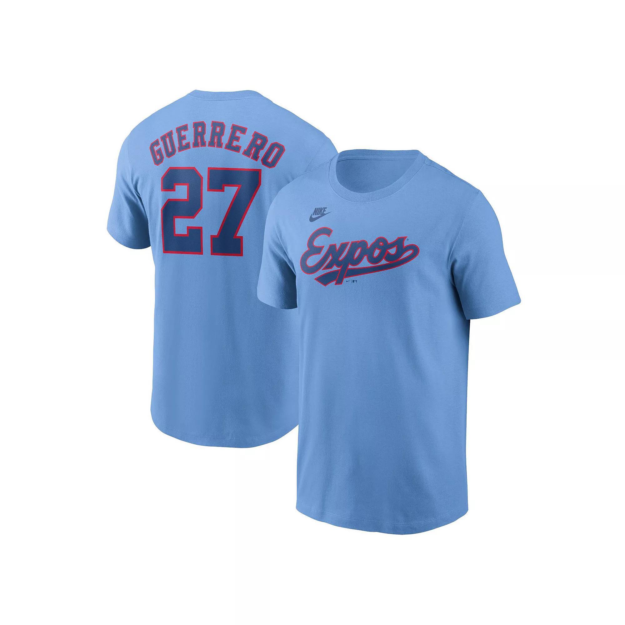 Men's Nike Vladimir Guerrero Powder Blue Montreal Expos Cooperstown Collection Fuse Name & Number T-Shirt, Size: Medium, Mlb Light Product Image