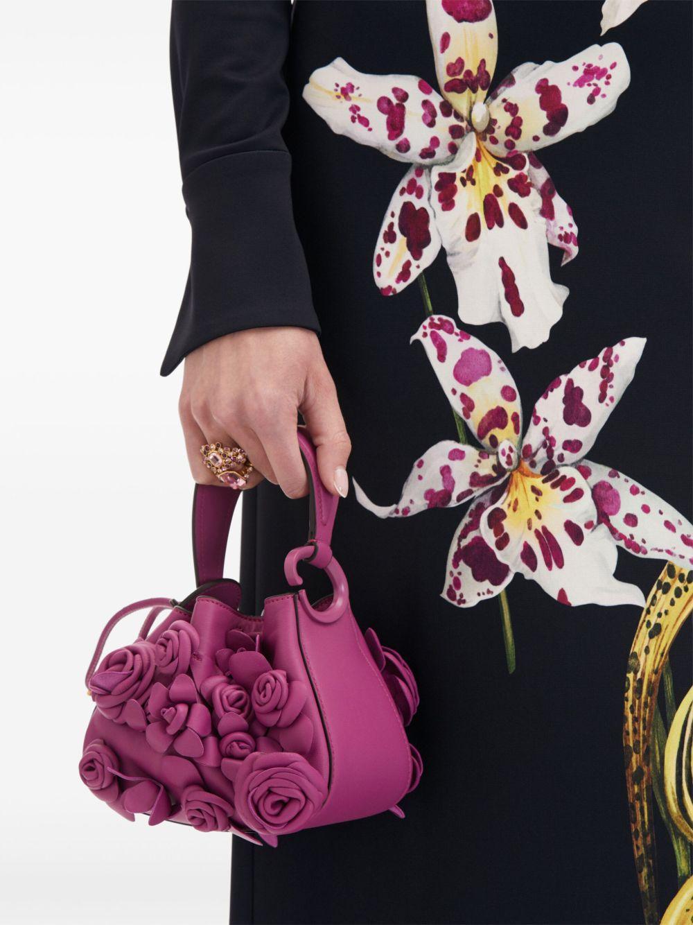 nano O Handle floral-appliqué bag Product Image