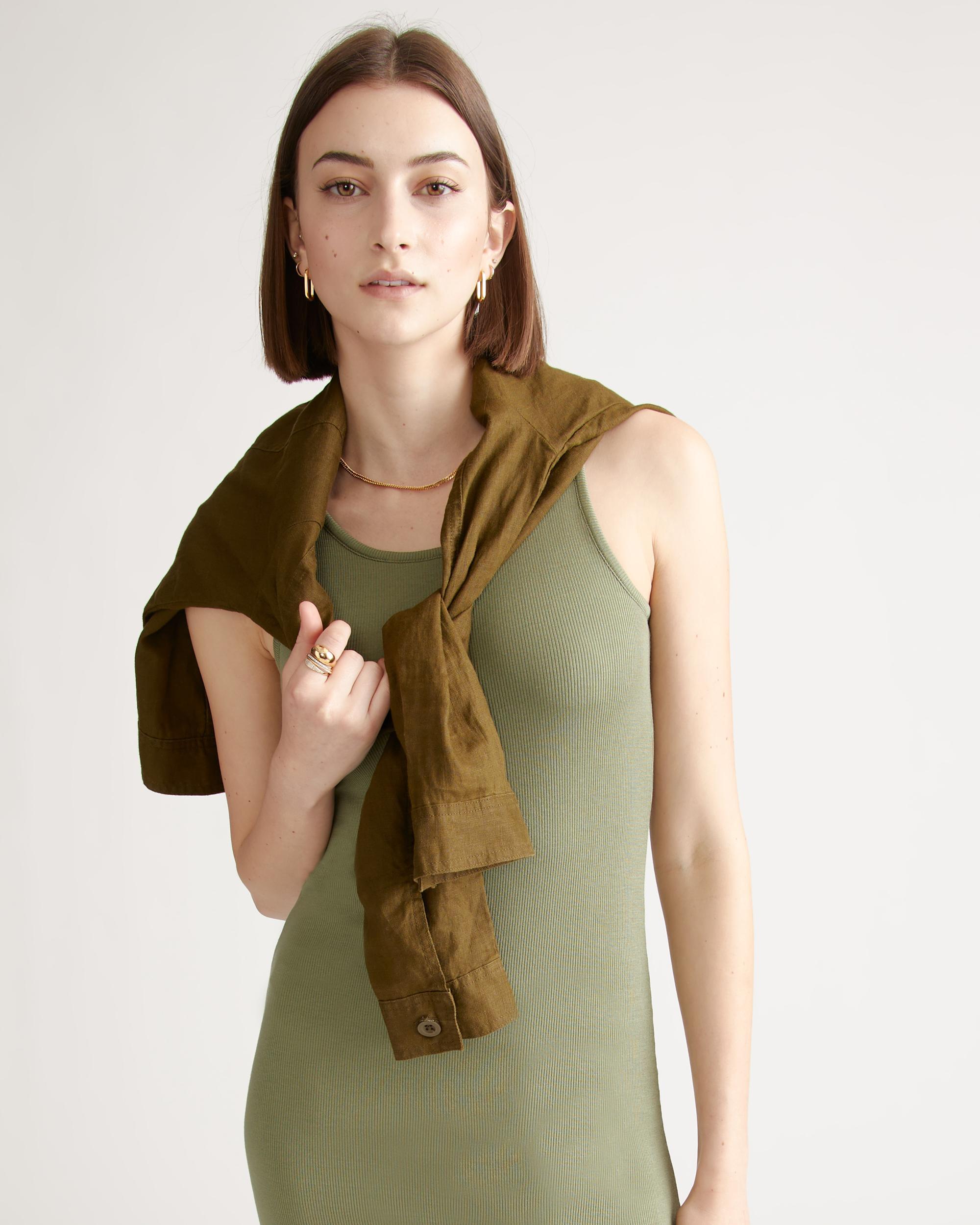 Quince | Women's Tencel Rib Knit Sleeveless Dress Size XS Product Image