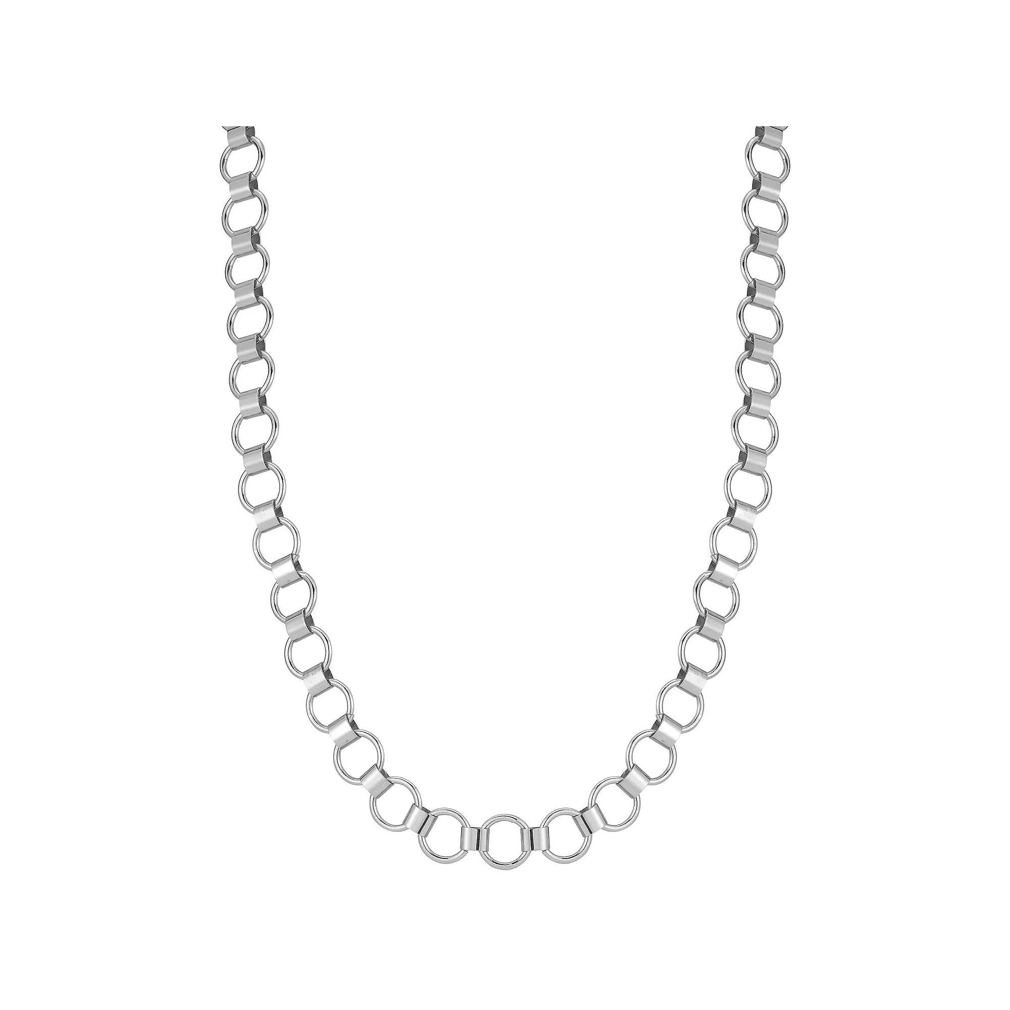 Cubic Zirconia Baguette Tennis Choker Necklace, Women's, Size: 20", Silver Tone Product Image