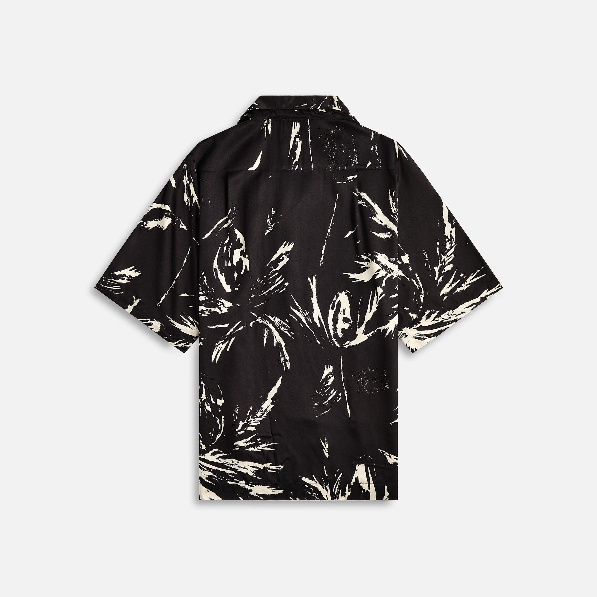 Wales Bonner Highlife Bowling Shirt - Mcnish Black / White Male Product Image
