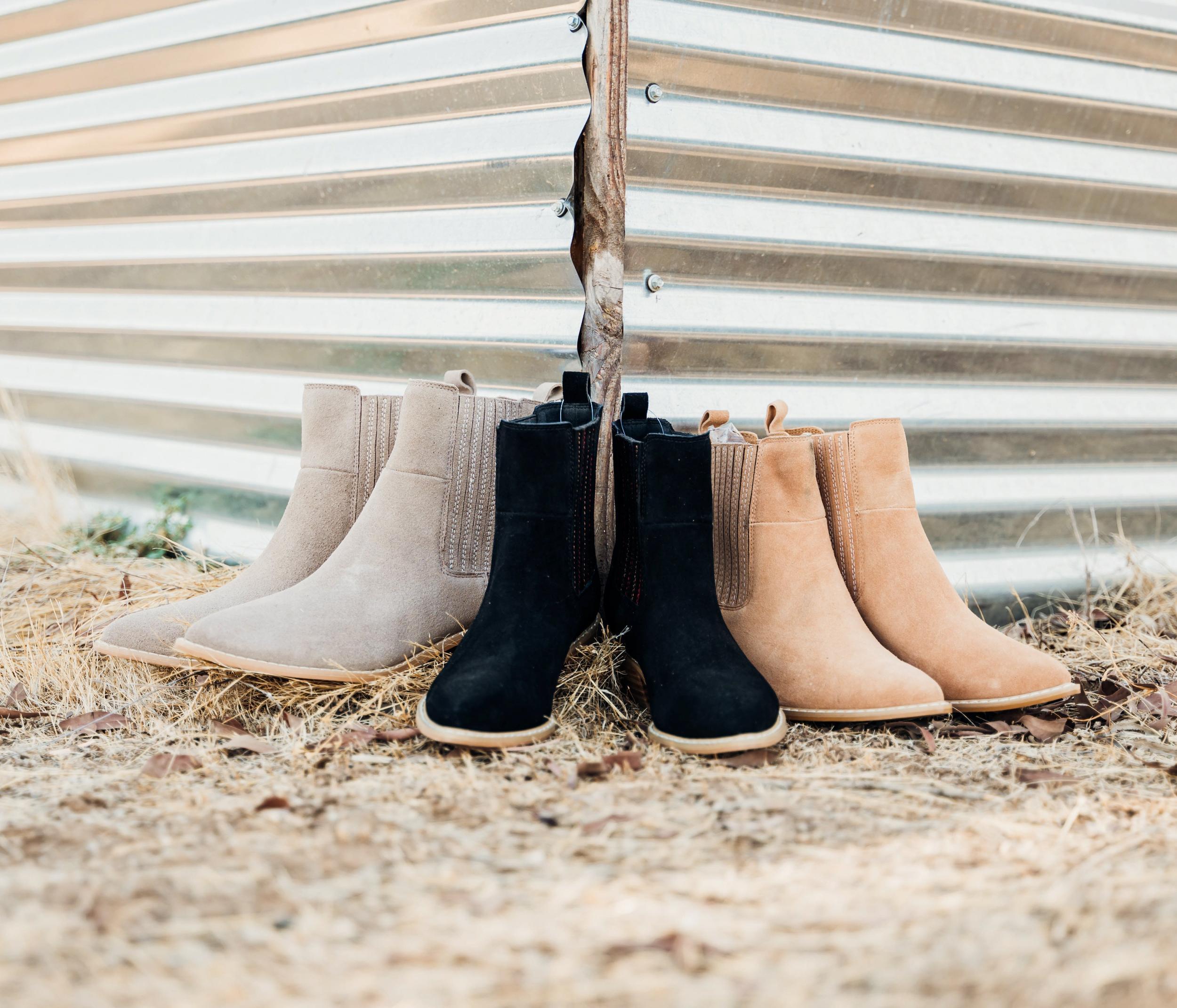 Leonor Suede Ankle Boot in Taupe (Online Exclusive) Product Image