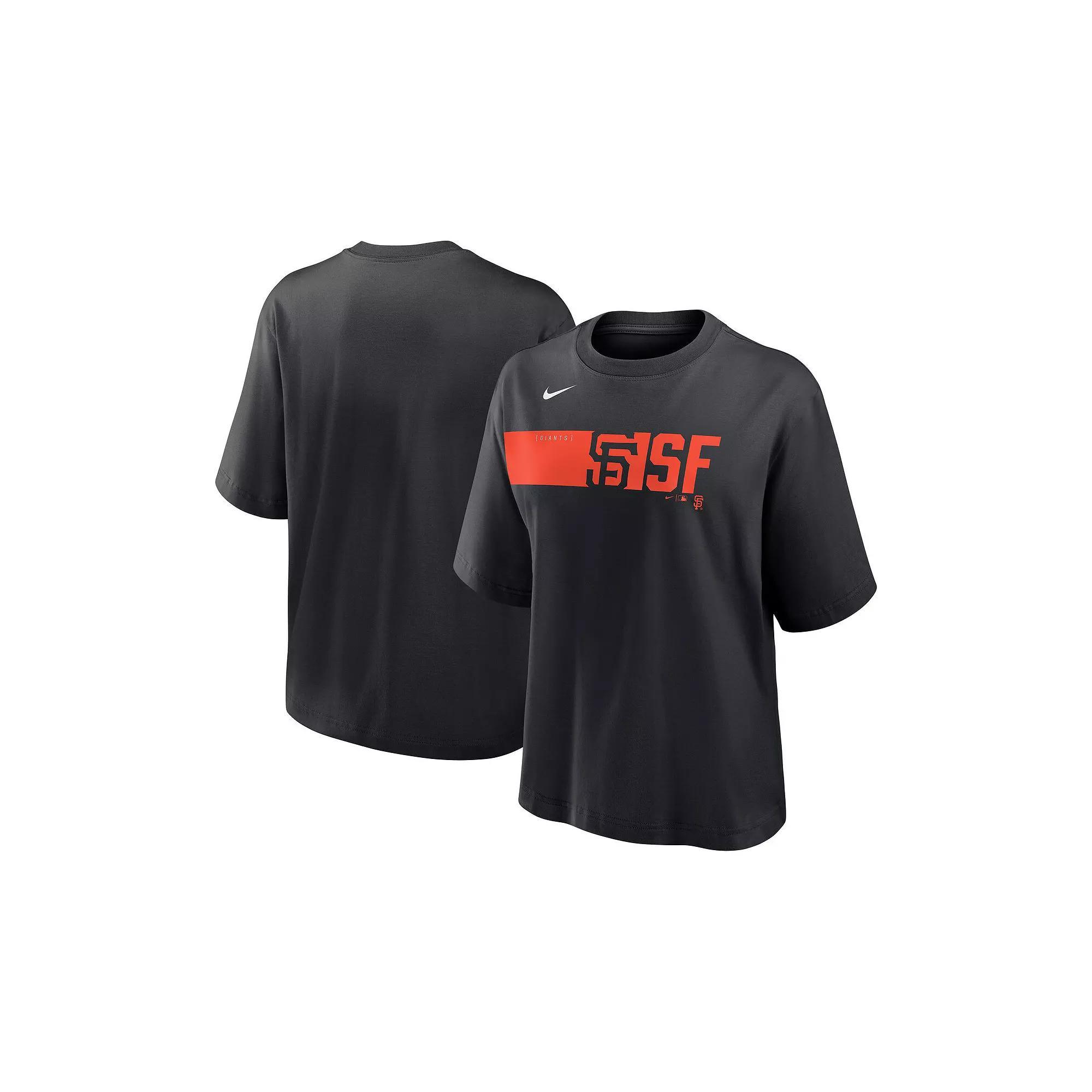 Women's Nike  Black Chicago White Sox Team Knockout Boxy T-Shirt, Size: Medium Product Image