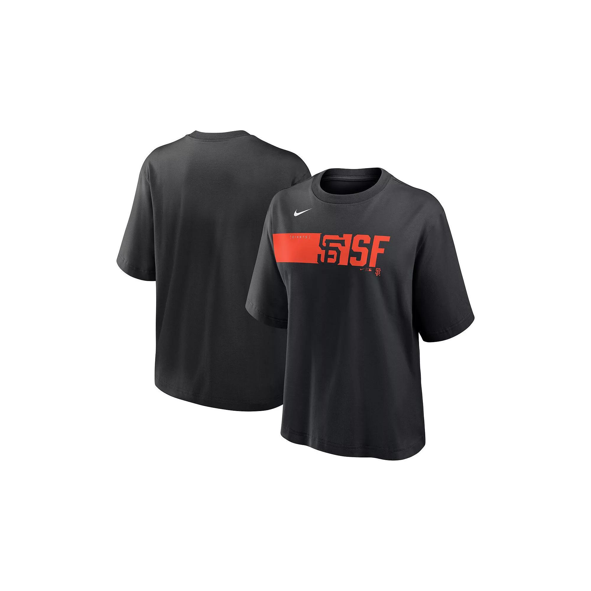 Women's Nike  Black Chicago White Sox Team Knockout Boxy T-Shirt, Size: Medium Product Image