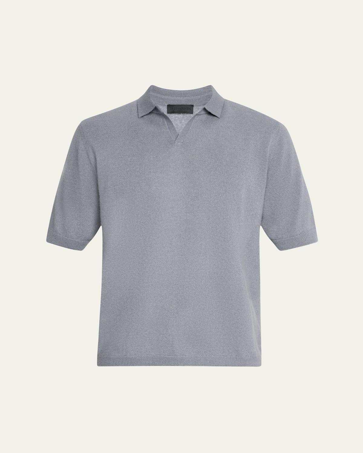 Mens Ameca Cashmere and Silk Polo Sweater Product Image