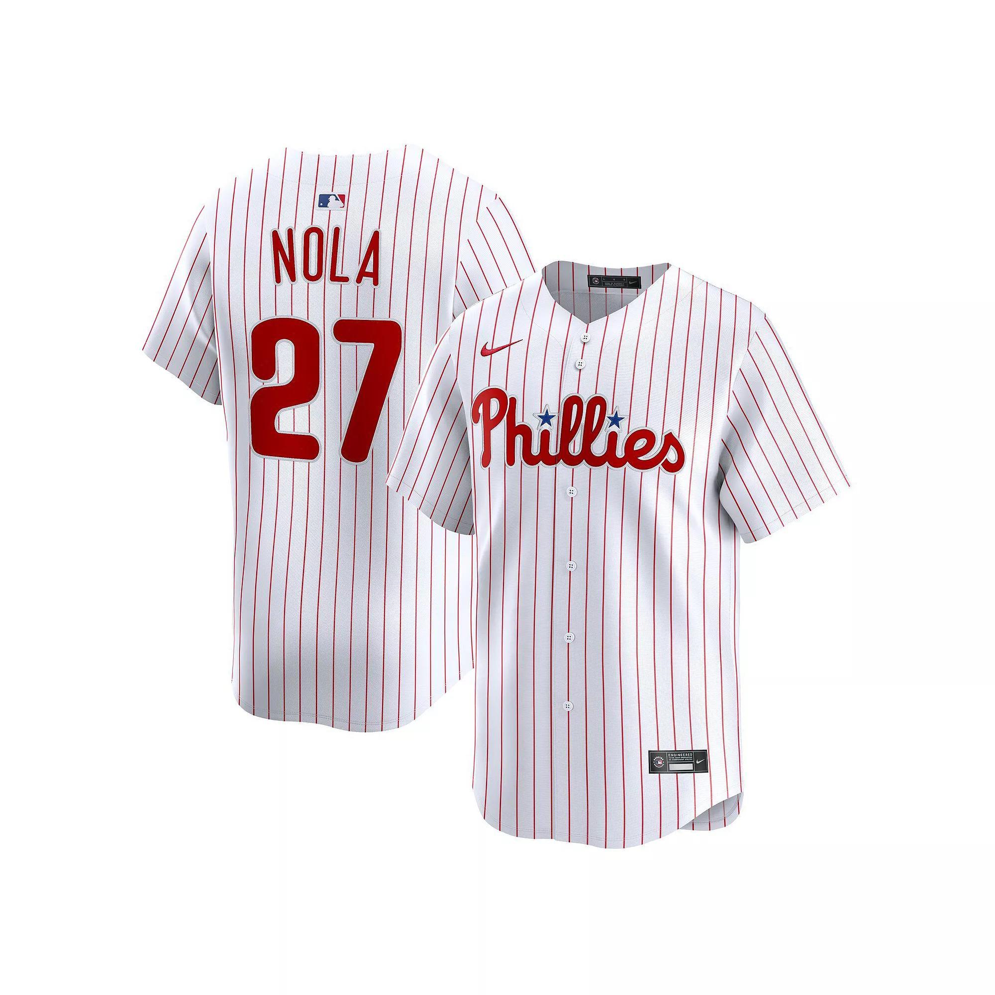 Men's Nike Aaron Nola White Philadelphia Phillies Home Limited Player Jersey, Size: 2XL Product Image