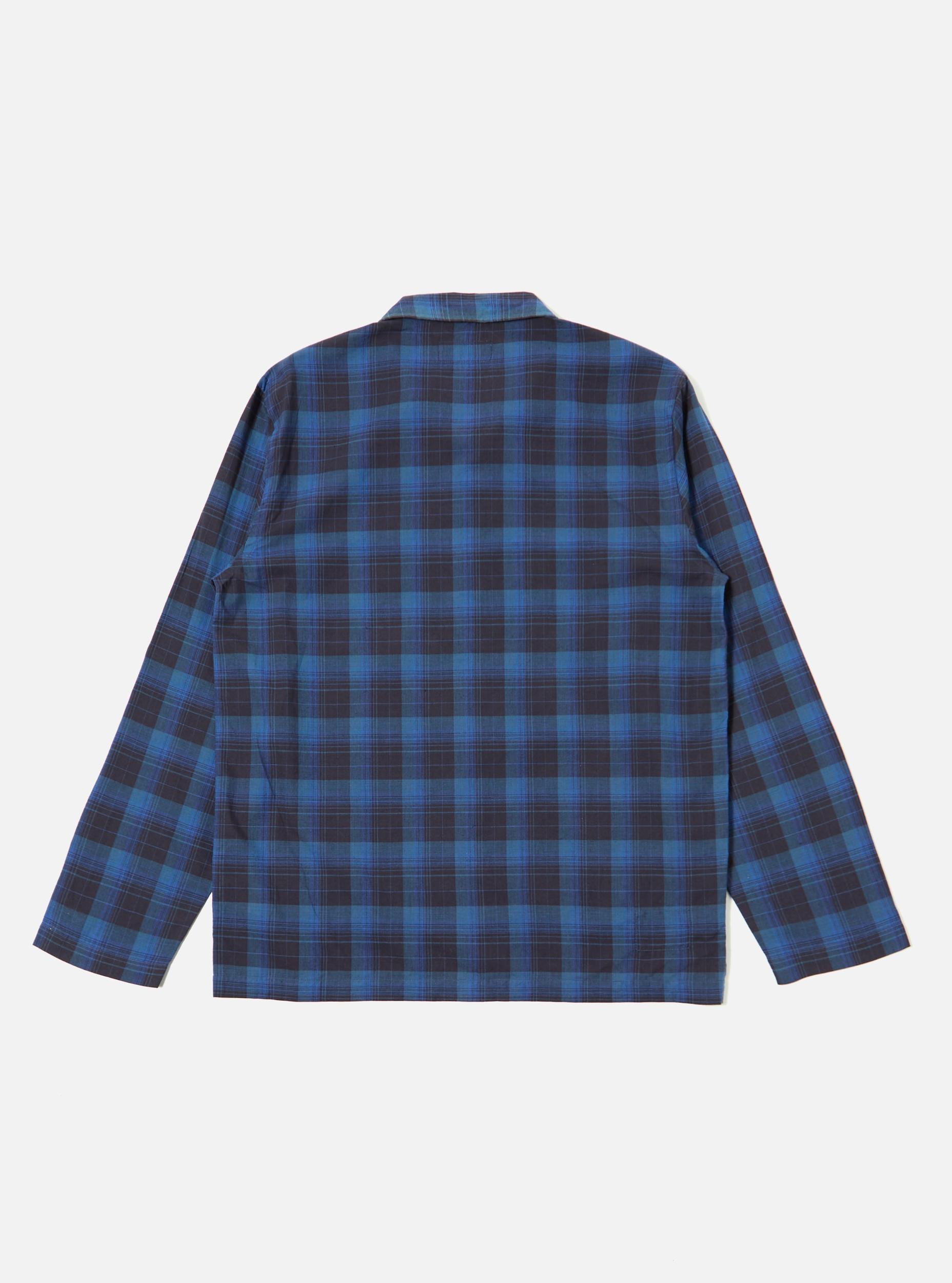 Navy/Blue Check Long Pyjama Set Product Image