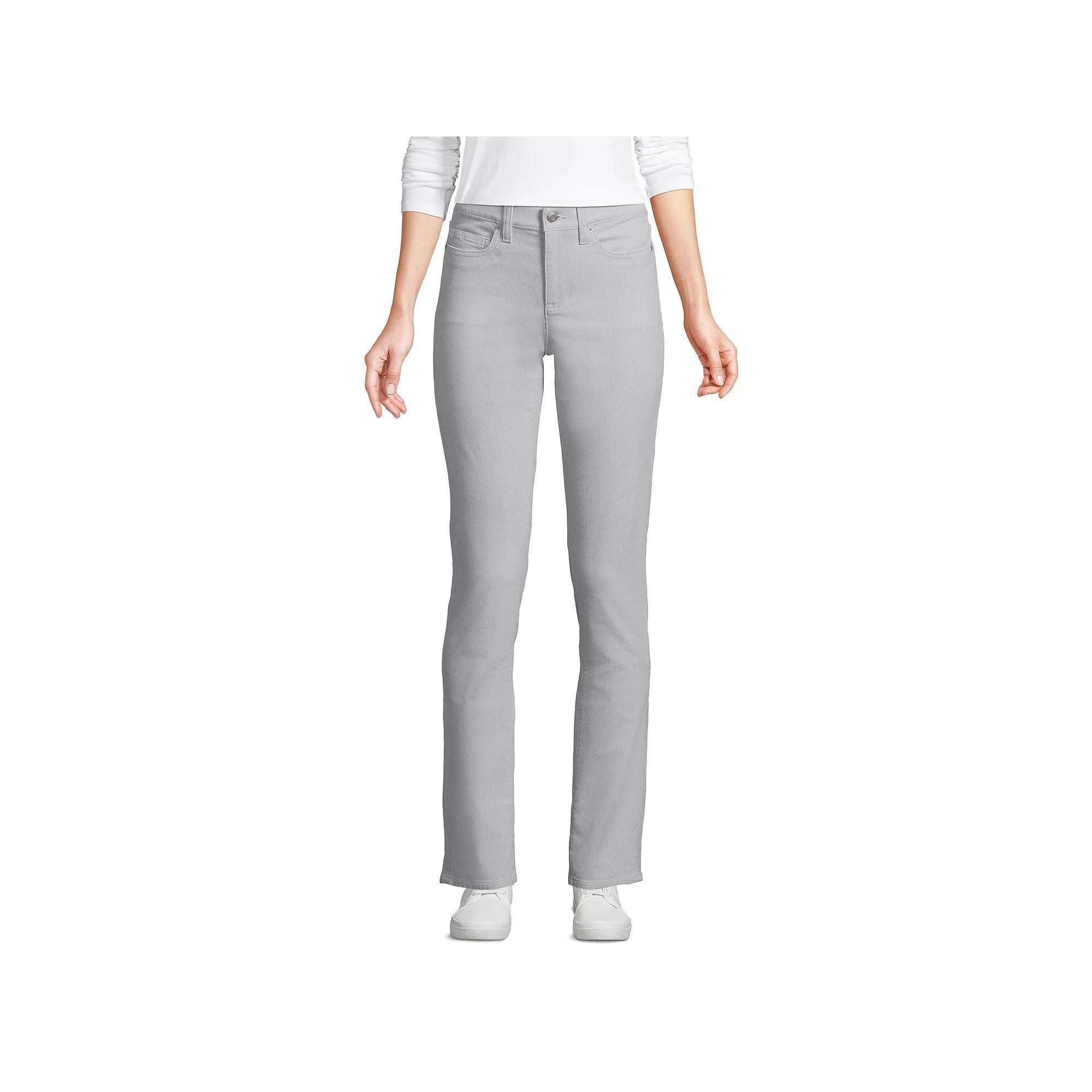 Women's Lands' End Mid-Rise Straight Leg Corduroy Pants, Size: 4X32, Dusty Brick Product Image