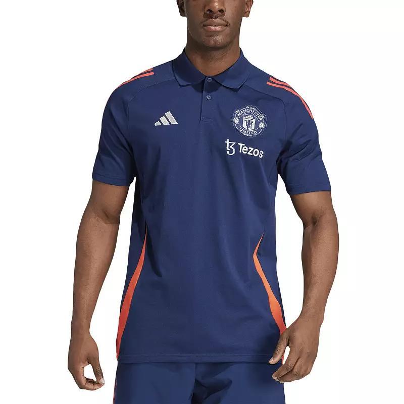 Mens adidas Blue Manchester United Tiro 24 Polo Product Image