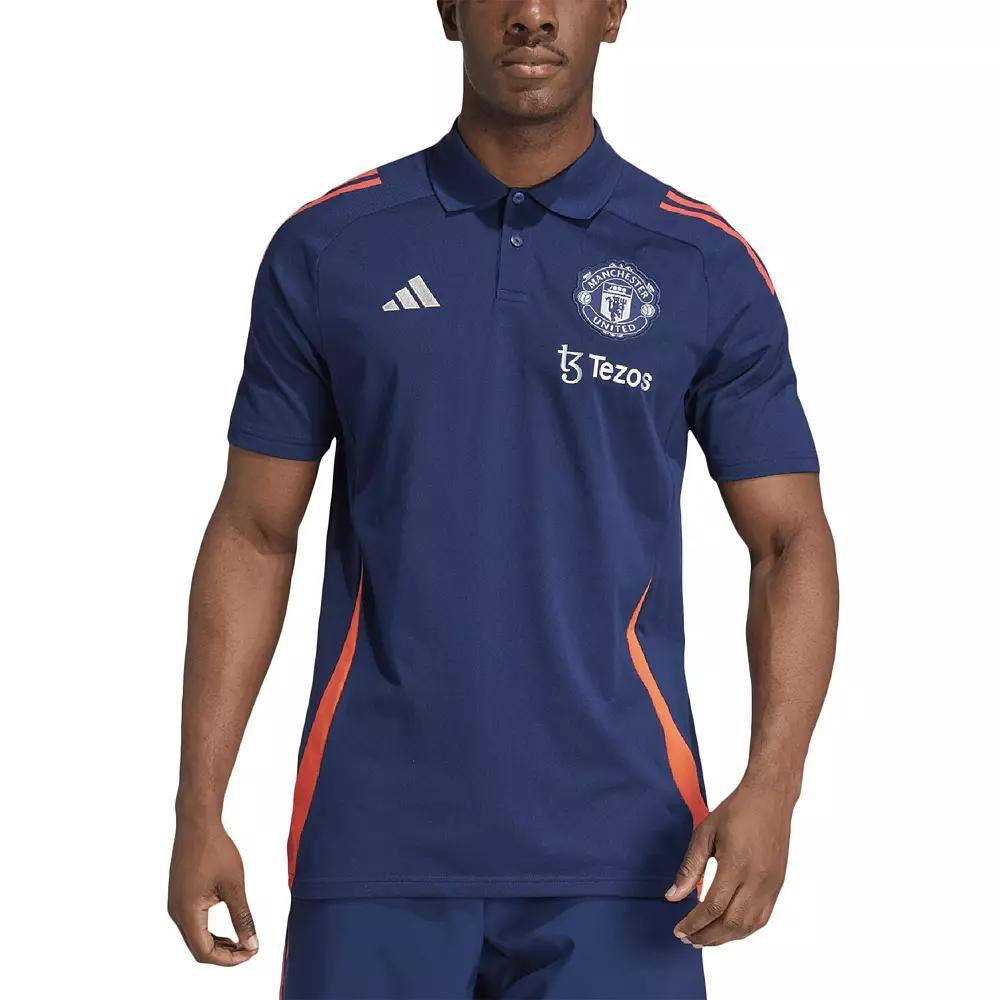 Mens adidas Blue Manchester United Tiro 24 Polo Product Image
