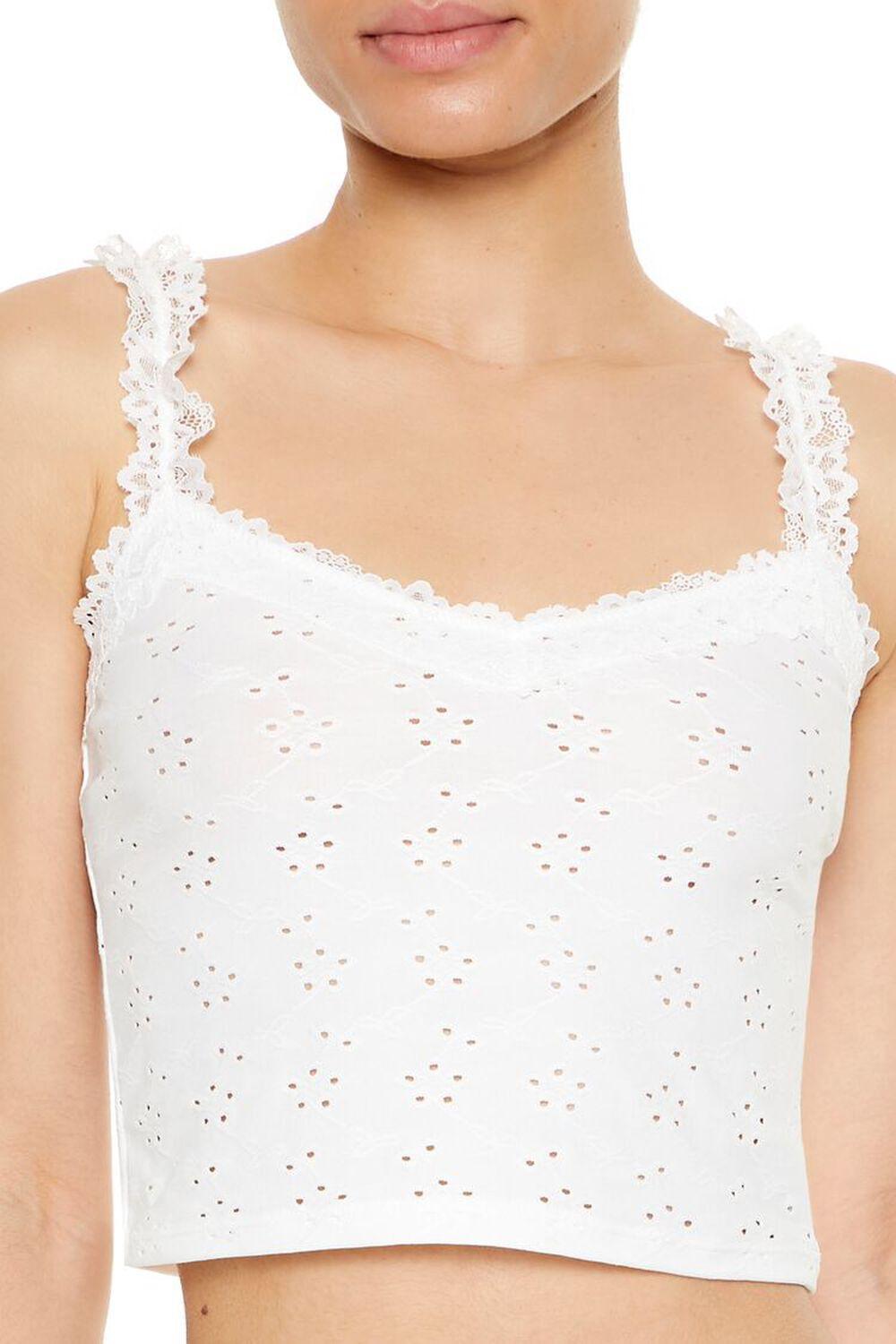 Eyelet Cami & Shorts Pajama Set | Forever 21 Product Image