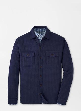 Mens Quad Quilted Knit Shirt Jacket Product Image