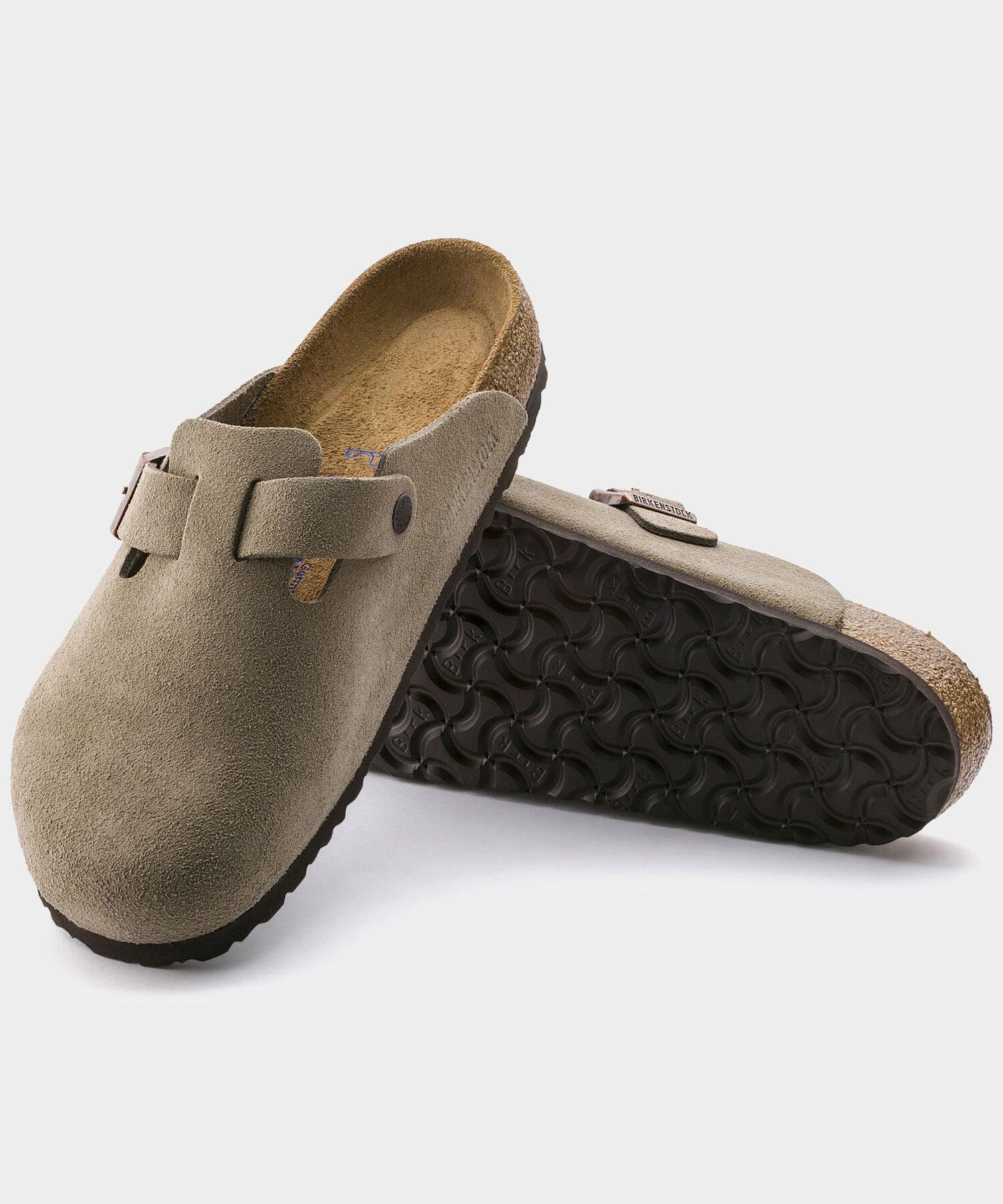 Birkenstock Mens Boston Suede Slide-On Soft Footbed Clogs Product Image