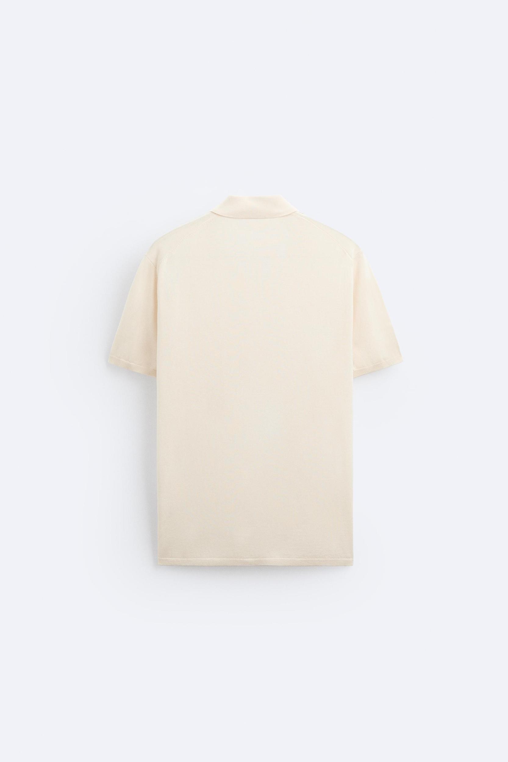 LYOCELL BLEND KNIT POLO SHIRT Product Image