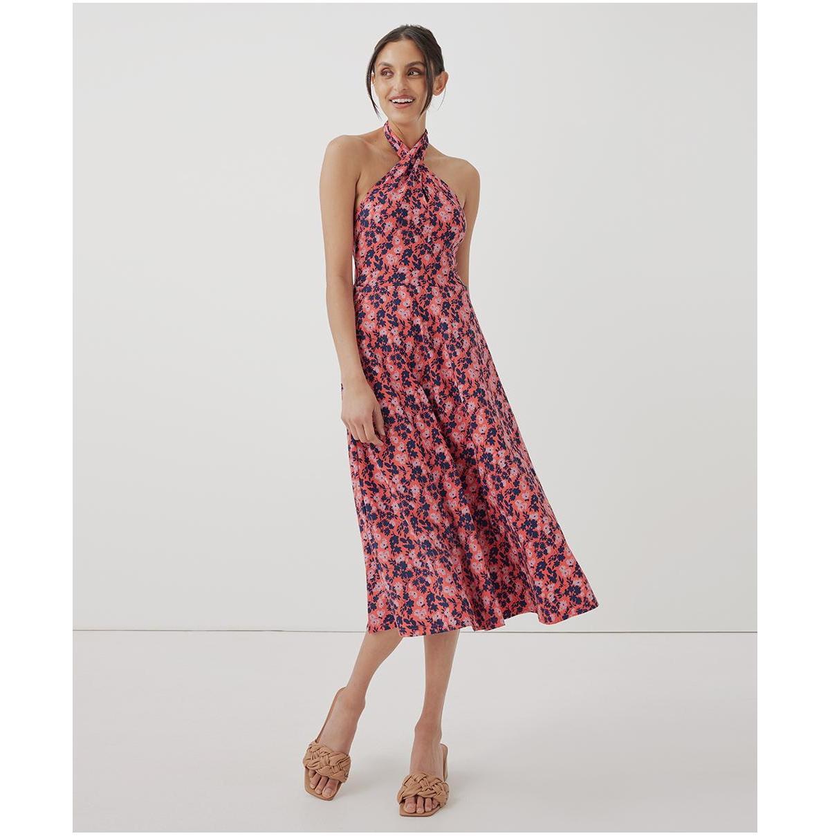 Womens Fit & Flare Modern Halter Dress 2XL Product Image