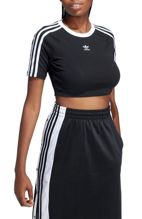 adidas Originals Crop Baby Tee in Black at Nordstrom, Size Medium Product Image