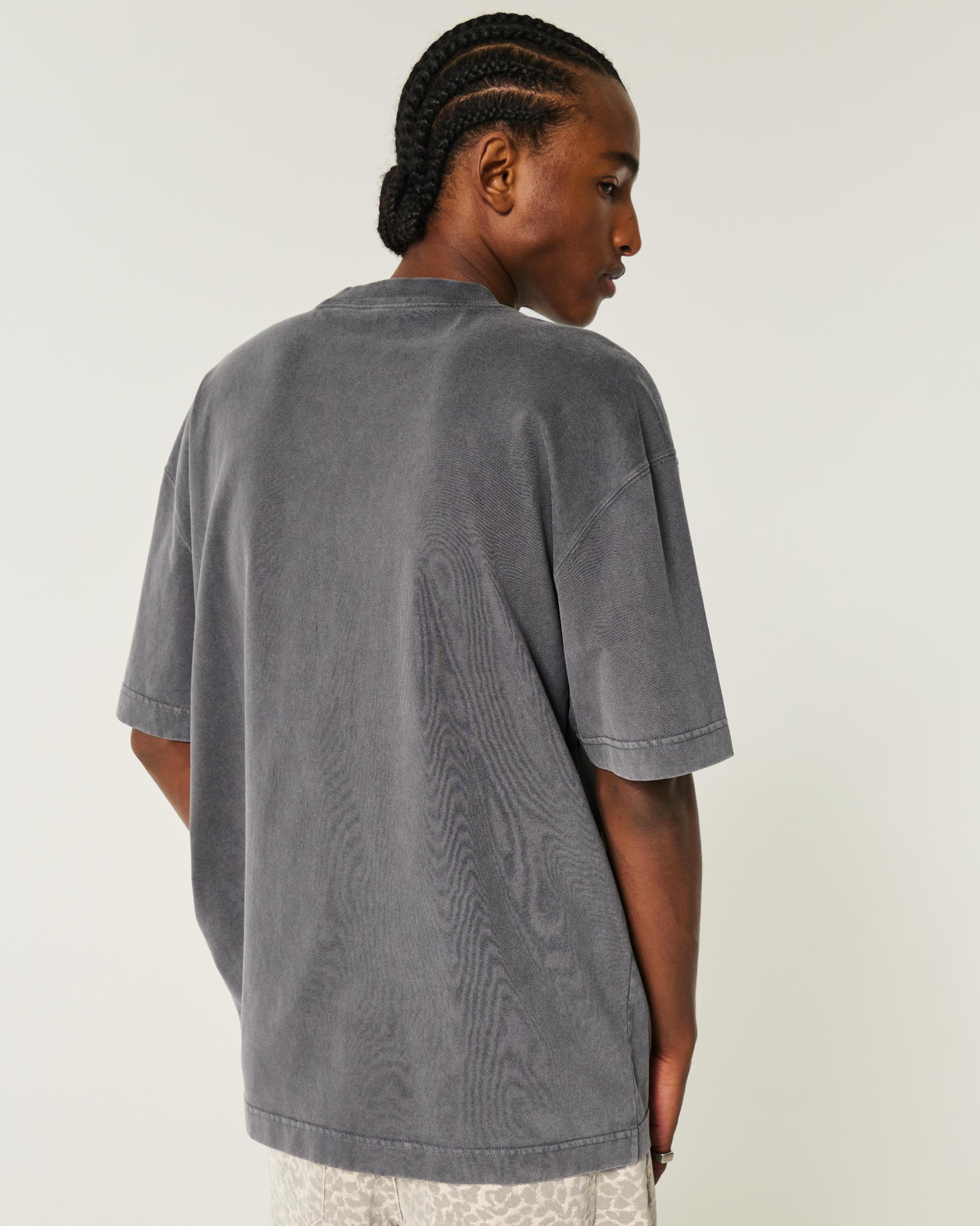 Boxy Heavyweight Washed Crew T-Shirt Product Image