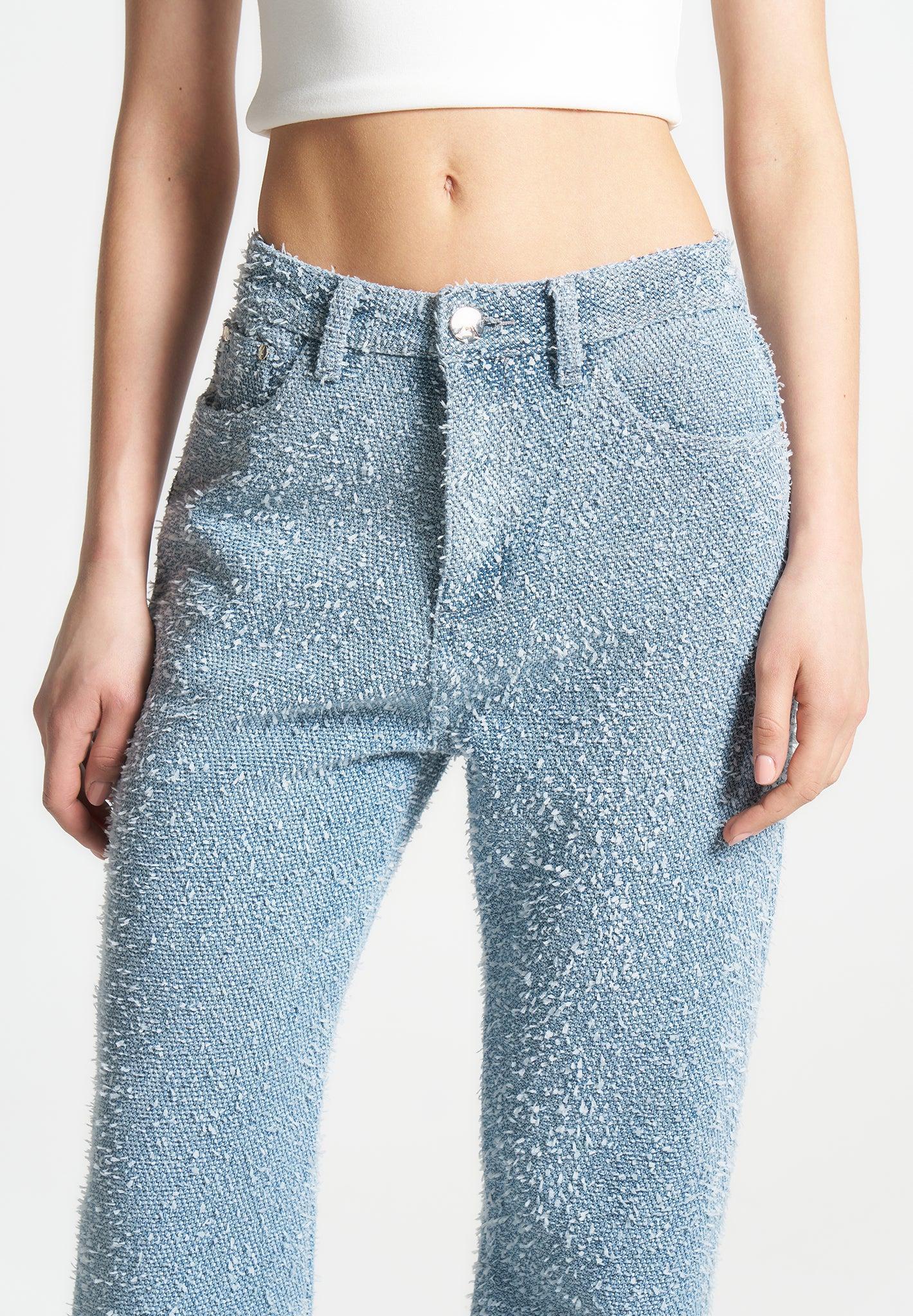 Sara - Boucle Denim Boyfriend Jeans - Light Blue Female Product Image