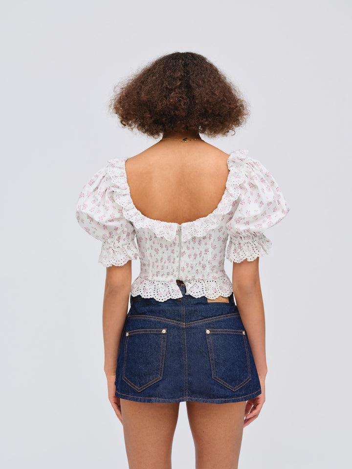 Noam Corset Top — White Product Image
